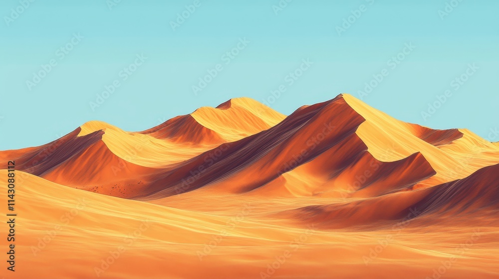 Naklejka premium Desert with sand dunes