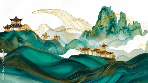 chinese landscape painting background