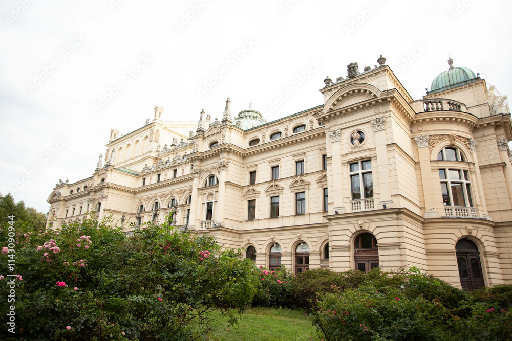 Juliusz Slowacki Theater in the Old Town district of Krakow, Poland. Juliusz Slowacki Theater in the Old Town district of Krakow, Poland.