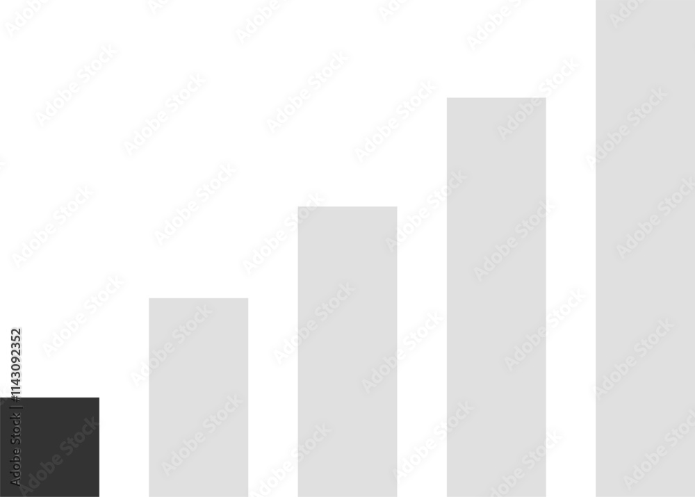 Simple bar chart illustrating increasing values, with the final bar highlighted in black, symbolizing positive performance and growth in business and finance contexts Simple bar chart illustrating increasing values, with the final bar highlighted in black, symbolizing positive performance and growth in business and finance contexts