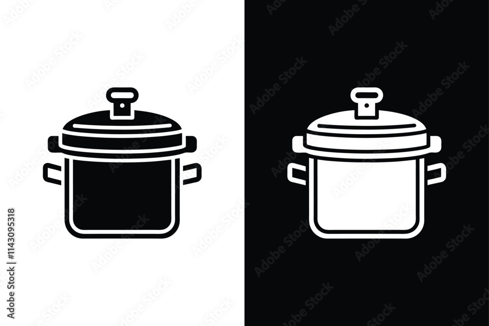 Pressure cooker icon vector on White Background ,Vector Art Illustration on white background. Pressure cooker icon vector on White Background ,Vector Art Illustration on white background.