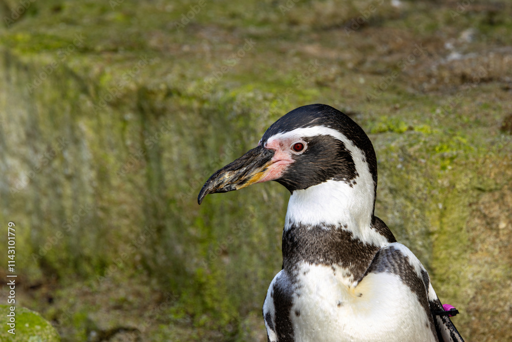 Naklejka premium Humboldt Penguin (Spheniscus humboldti) - Native to coasts of Peru and Chile, South America
