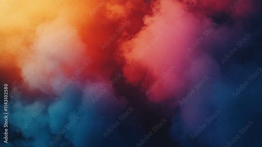 Abstract colorful smoke clouds, vibrant hues of red, orange, blue, and teal. Abstract colorful smoke clouds, vibrant hues of red, orange, blue, and teal.