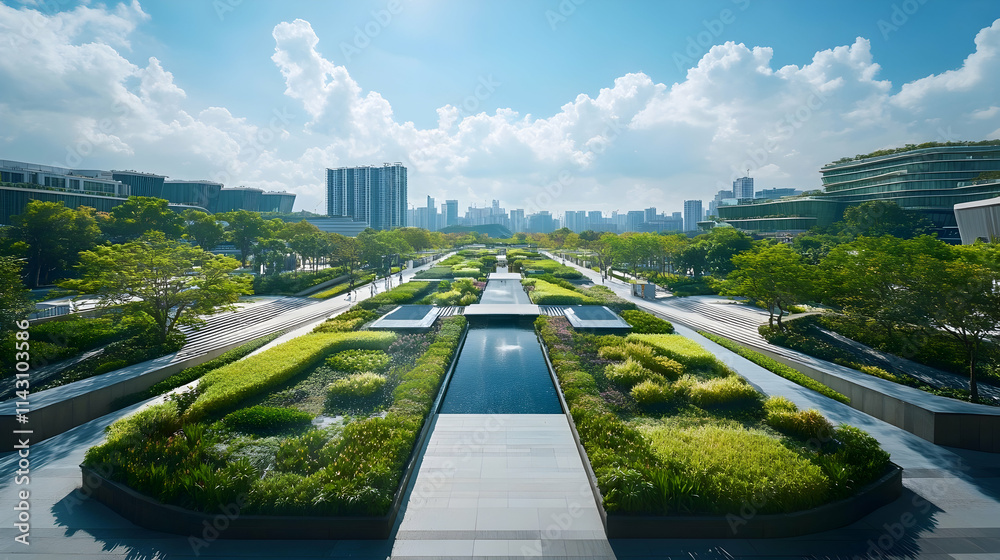 Singapore Sky Park with rooftop greenery and infinity pools, futuristic urban retreat Singapore Sky Park with rooftop greenery and infinity pools, futuristic urban retreat