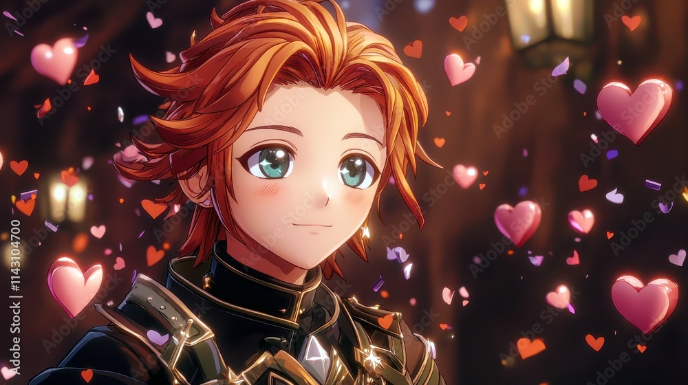 Enchanted Heartfelt Character Surrounded by Floating Hearts in a Magical, Dreamlike Atmosphere Captured in Lush Digital Art Style Enchanted Heartfelt Character Surrounded by Floating Hearts in a Magical, Dreamlike Atmosphere Captured in Lush Digital Art Style