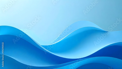 Fondo abstracto de tonos azules y curvas sugerentes. Ondas del mar 