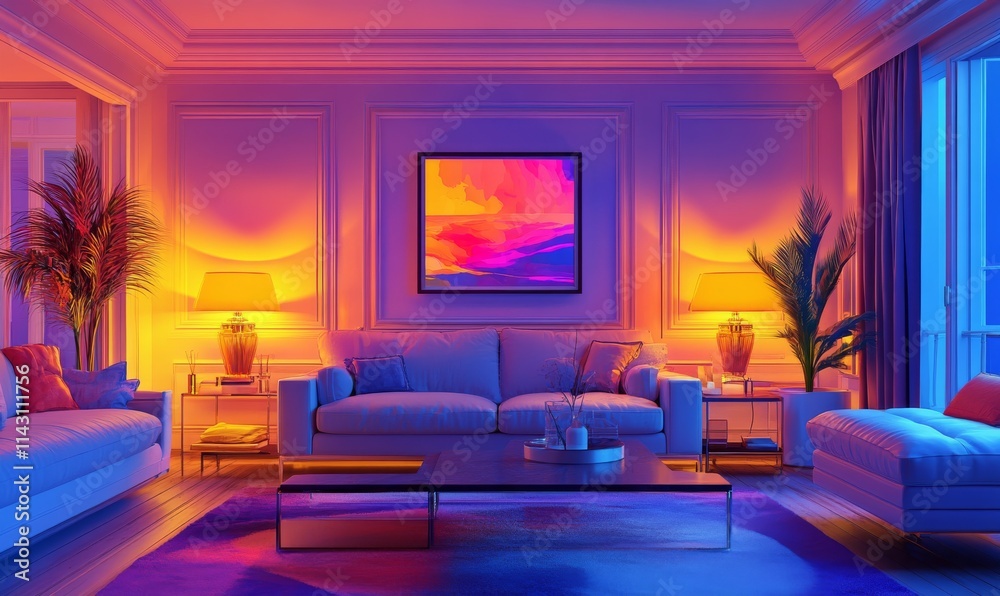 Stylish Living Room. Luxury Interior Design Background. Generative AI. Stylish Living Room. Luxury Interior Design Background. Generative AI.