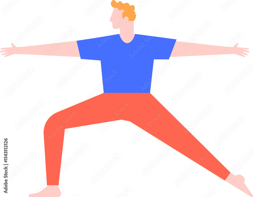 Yoga instructor demonstrating warrior II pose, enhancing flexibility, promoting body awareness, and fostering a sense of inner peace and stability Yoga instructor demonstrating warrior II pose, enhancing flexibility, promoting body awareness, and fostering a sense of inner peace and stability