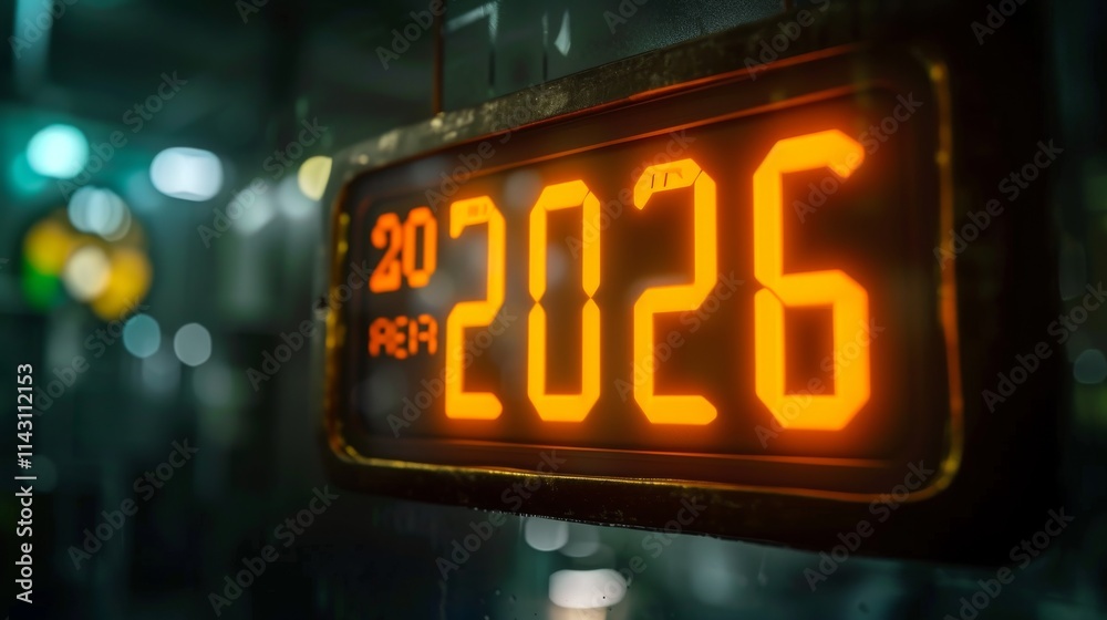 A glowing amber numeric display reading 2026, set in a dim environment with futuristic aesthetics, representing innovation and forward thinking. AI generated. A glowing amber numeric display reading 2026, set in a dim environment with futuristic aesthetics, representing innovation and forward thinking. AI generated.