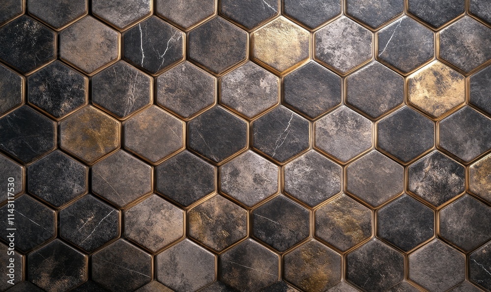 Natural Stone Wall background with tiles. Semigloss, tile Wallpaper with Polished, Hexagonal blocks. Natural Stone Wall background with tiles. Semigloss, tile Wallpaper with Polished, Hexagonal blocks.