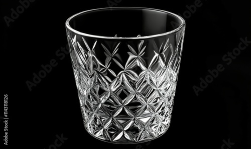A beautifully crafted liquor cocktail mixed with gin and tequila, served in an elegant yet moderately luxurious glass. The glass should be aesthetically pleasing with intricate yet subtle designs. photo