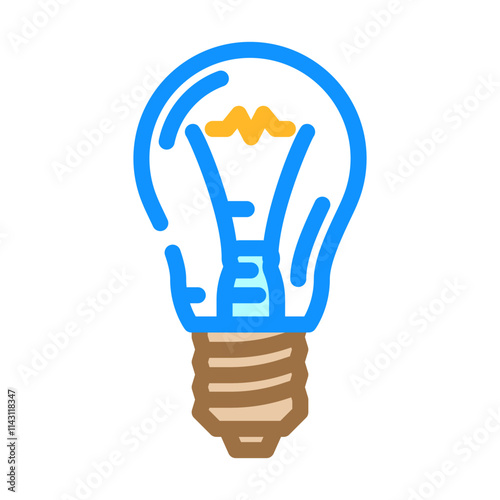 light bulb industry color icon vector. light bulb industry sign. isolated symbol illustration