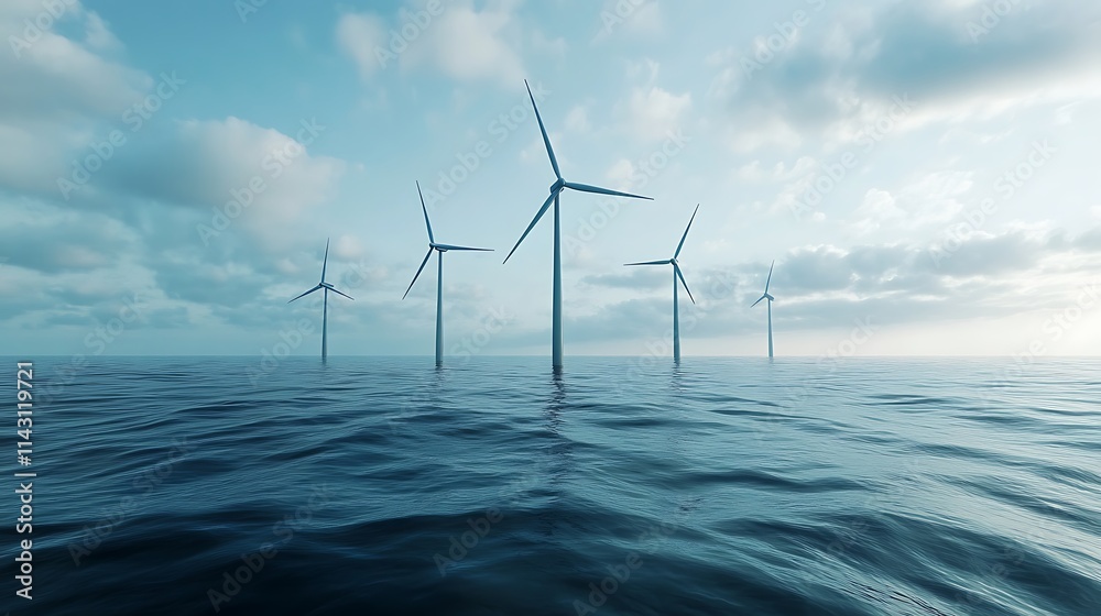 Offshore Wind Farm: A Serene Vision of Sustainable Energy Offshore Wind Farm: A Serene Vision of Sustainable Energy