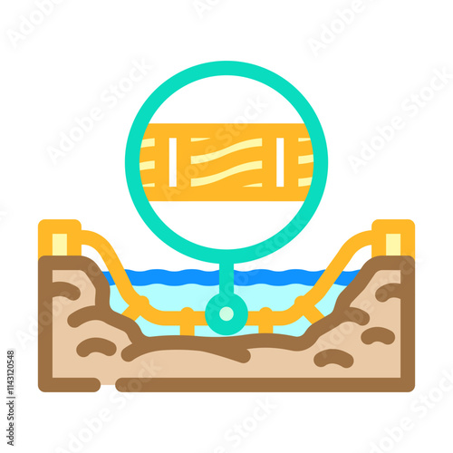 telegraph cable industry color icon vector. telegraph cable industry sign. isolated symbol illustration