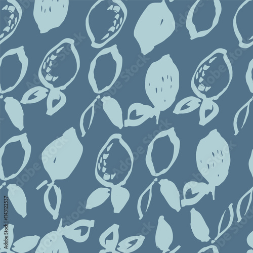 Pattern with lemons, vector, isolated, hand draw. New brave style, and interesting colors. Doodle, marker free hand draw
