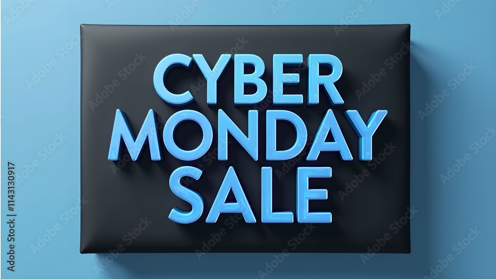 Cyber Monday Sale Sign for Promotion and Marketing. Concept of Online Shopping and Discount. Cyber Monday Sale Sign for Promotion and Marketing. Concept of Online Shopping and Discount.
