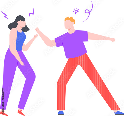 Two people having a disagreement, raising their voices and making angry gestures, showing signs of frustration and tension in their relationship
