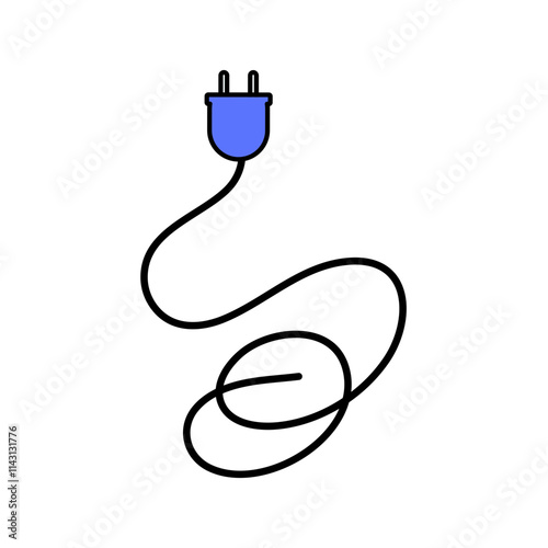 Electric plug icon. Connection and disconnection concept.