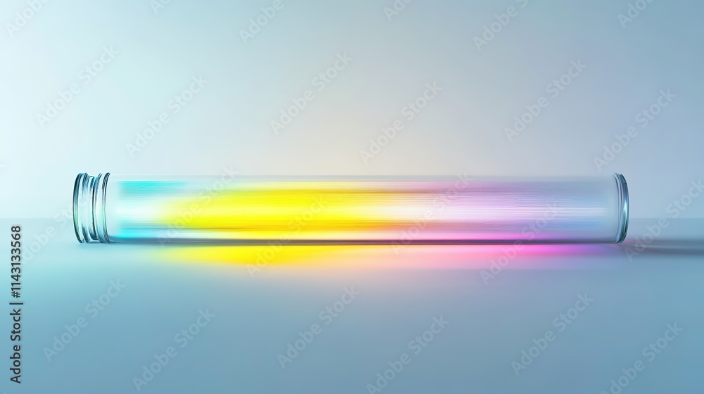 Colorful neon light tube on gradient background Colorful neon light tube on gradient background