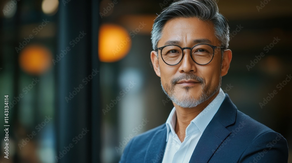 Middle-aged Chinese man with a business suit and a confident look. Middle-aged Chinese man with a business suit and a confident look.