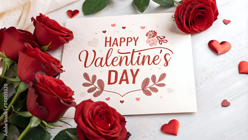 Obraz na płótnie Happy Valentine's day card design, background, template, copy space area, love and romance w salonie