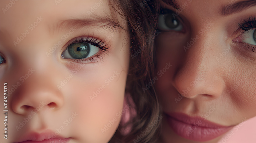 acercamiento del rostro de una niña pequeña junto con su mama mirando a la camara abrazadas expresiones y sentimientos retrato de maternidad acercamiento del rostro de una niña pequeña junto con su mama mirando a la camara abrazadas expresiones y sentimientos retrato de maternidad