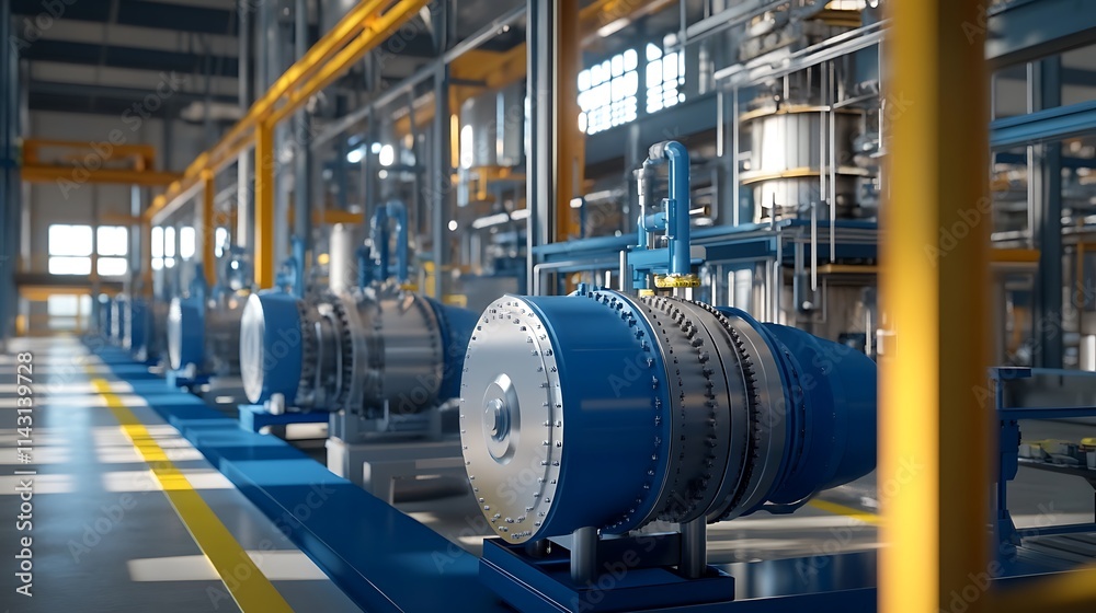 High-Tech Industrial Factory: Advanced Machinery and Manufacturing Processes High-Tech Industrial Factory: Advanced Machinery and Manufacturing Processes