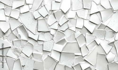 White Grunge Background with copy-space. Premium Light Gray Mosiac Texture Banner.