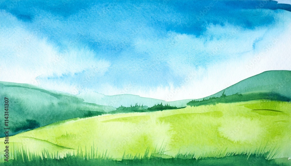 Obraz premium Nature watercolor illustration background