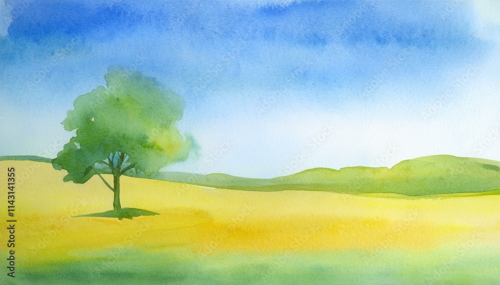 Nature watercolor illustration background