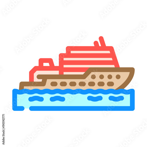 icebreaker ship transport marine color icon vector. icebreaker ship transport marine sign. isolated symbol illustration