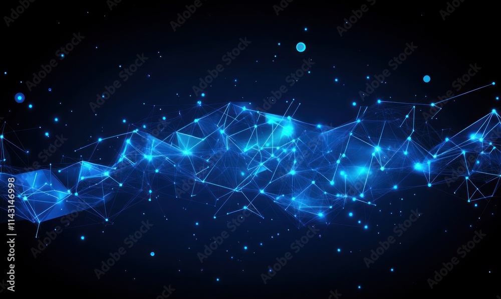Abstract Blue Network: Digital Connectivity Visualization Abstract Blue Network: Digital Connectivity Visualization