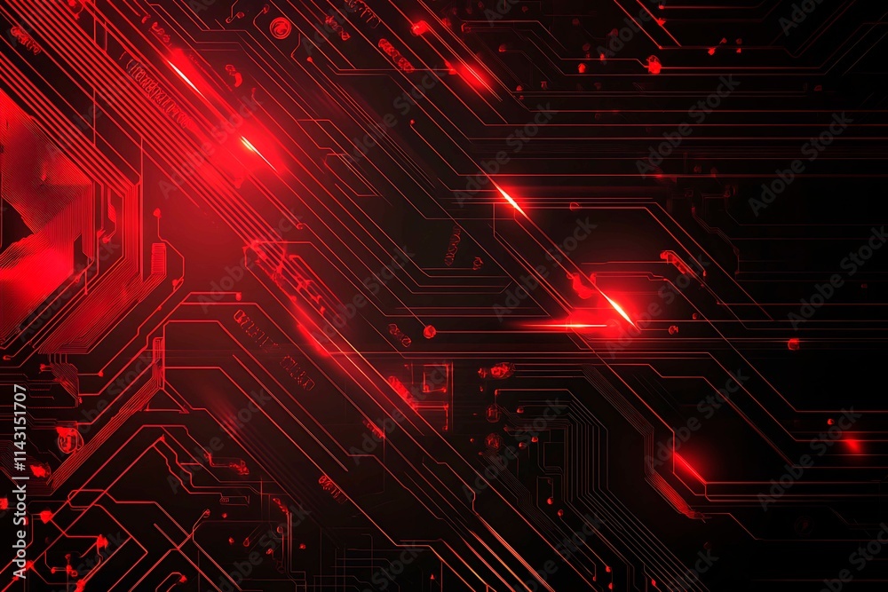 Dynamic technology-inspired abstract background with sharp red, black, and silver lines, creating a sleek and futuristic digital design. Dynamic technology-inspired abstract background with sharp red, black, and silver lines, creating a sleek and futuristic digital design.