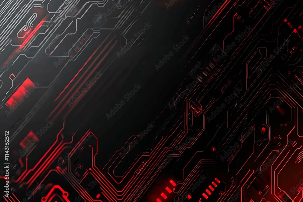 Dynamic technology-inspired abstract background with sharp red, black, and silver lines, creating a sleek and futuristic digital design. Dynamic technology-inspired abstract background with sharp red, black, and silver lines, creating a sleek and futuristic digital design.
