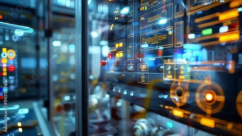 Wallpaper Mural Modern engineering interfaces utilize augmented reality to display various manufacturing data, enhancing insights into production processes and operational efficiency Torontodigital.ca