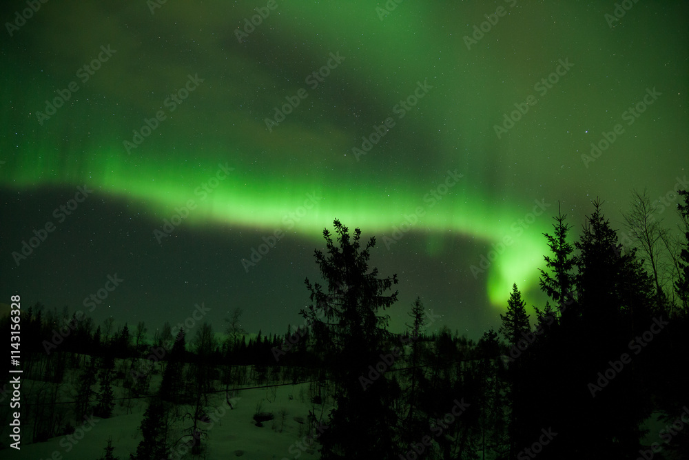 Aurora borealis display in norway