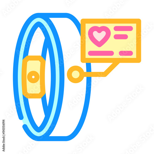 smart ring wearable color icon vector. smart ring wearable sign. isolated symbol illustration