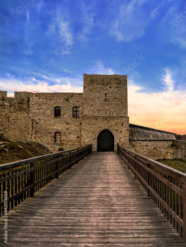 Medieval Royal Dobczyce Castle Under a Dramatic Sky, Dobczyce, Poland photo