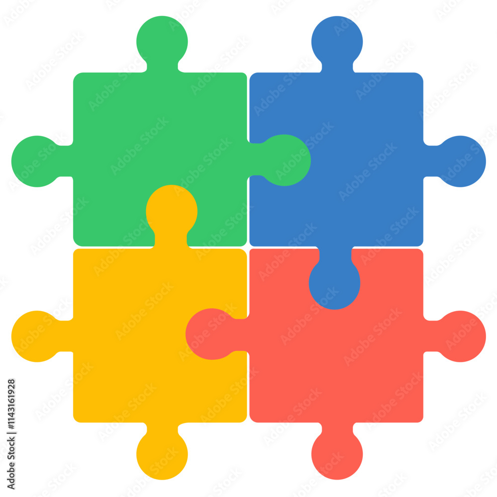 puzzle pieces vector illustration with white background puzzle pieces vector illustration with white background