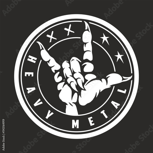 Music symbol representing heavy metal culture