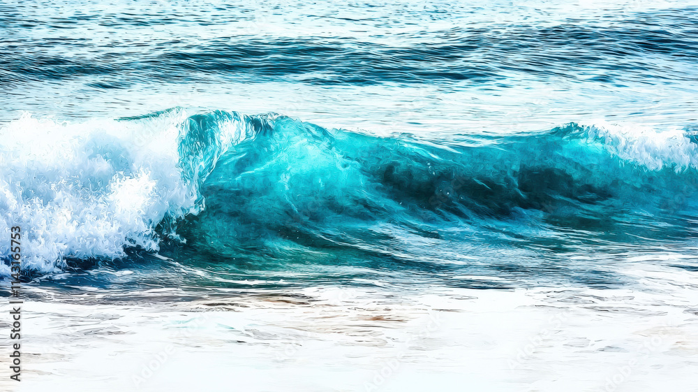 A serene watercolor painting of rolling waves, blending soft blue and turquoise hues, capturing the gentle flow of a tropical ocean, evoking tranquility and calmness in its soothing colors. A serene watercolor painting of rolling waves, blending soft blue and turquoise hues, capturing the gentle flow of a tropical ocean, evoking tranquility and calmness in its soothing colors.