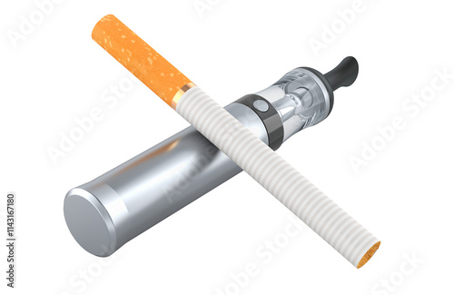 Vape Pen, Electronic Cigarette with USB Charge Rechargeable Battery, 3D rendering