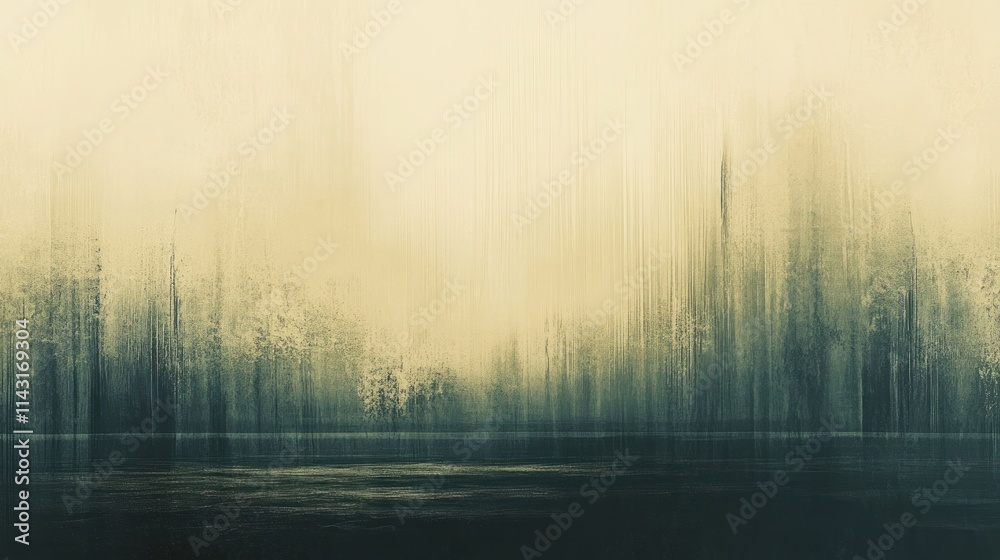 Fototapeta premium An abstract landscape featuring blurred textures and muted colors, evoking a serene and contemplative atmosphere.