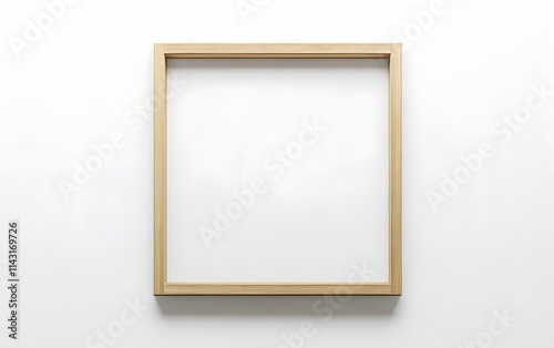 Wallpaper Mural Simple square wooden frame on white background. Torontodigital.ca