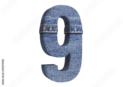 3D FONT JEANS ILLUSTRATION RENDER