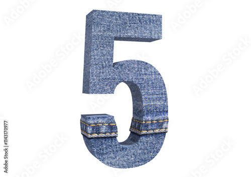 3D FONT JEANS ILLUSTRATION RENDER
