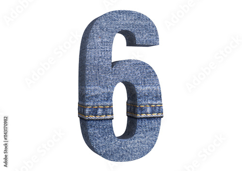 3D FONT JEANS ILLUSTRATION RENDER
