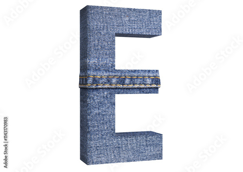 3D FONT JEANS ILLUSTRATION RENDER
