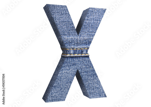 3D FONT JEANS ILLUSTRATION RENDER