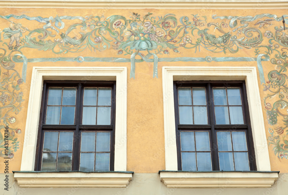 Obraz premium Lublin Old Town House Windows